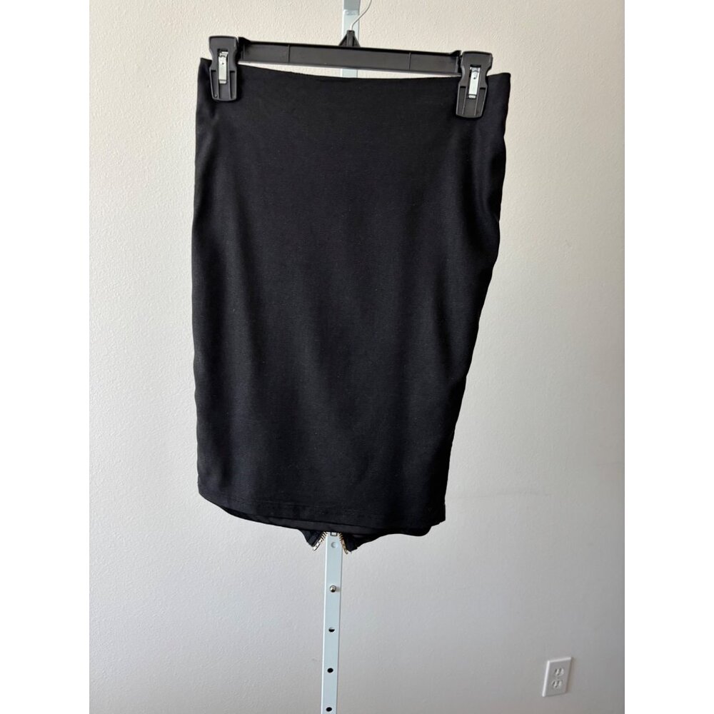 Mini Skirt Small BodyCon Gold Zip Adjustable Slit Streetwear Minimalist Preppy - Picture 13 of 15